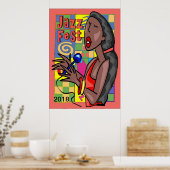 Jazz Fest Singer 2018 bewerkt tekst Poster (Keuken)