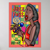 Jazz Fest Singer 2018 bewerkt tekst Poster (Voorkant)