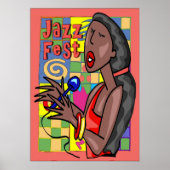 Jazz Fest Singer Poster (Voorkant)