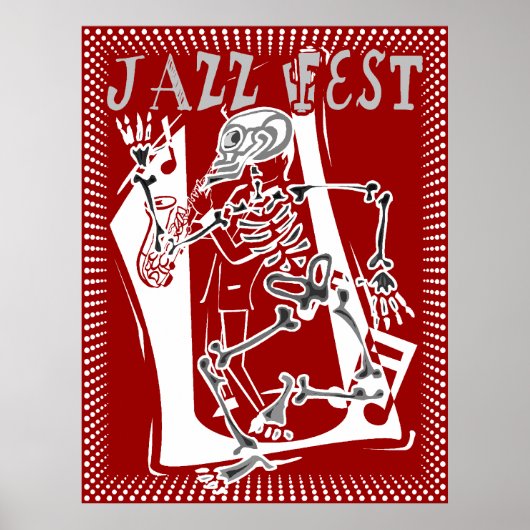 Jazz Fest Skeleton 2011 Poster (Voorkant)