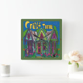 Jazz Fest Time Clock Vierkante Klok (Huis)