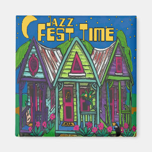 Jazz Fest Time Houses Magneet