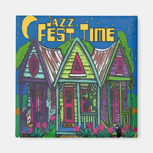 Jazz Fest Time Houses Magneet (Voorkant)