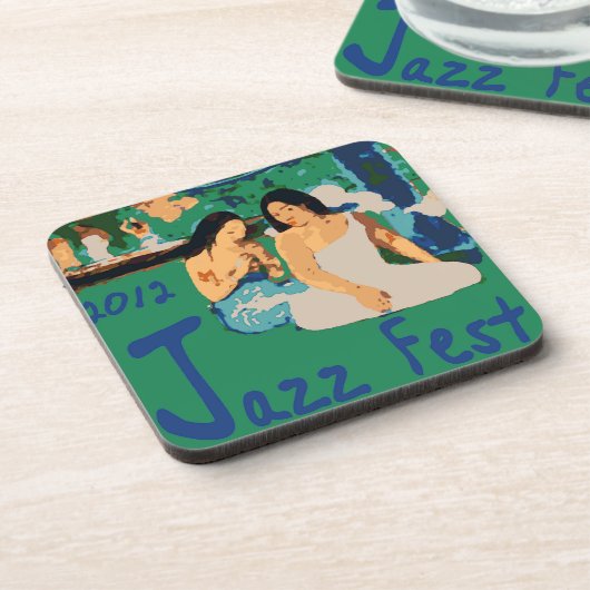 Jazz Fest Woman onder een boom die roken Onderzetter (Linkerzijde)