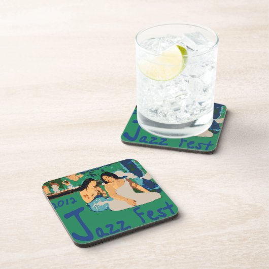 Jazz Fest Woman onder een boom die roken Onderzetter (Rechterzijde)