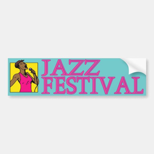 Jazz Festival Singer Bumpersticker (Voorkant)
