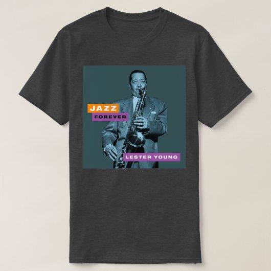 Jazz Forever Lester Young T-shirt (Design voorkant)