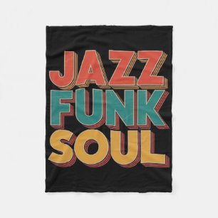 Jazz Funk En Soul - Afro Retro Vintage Muziekuitvo Fleece Deken