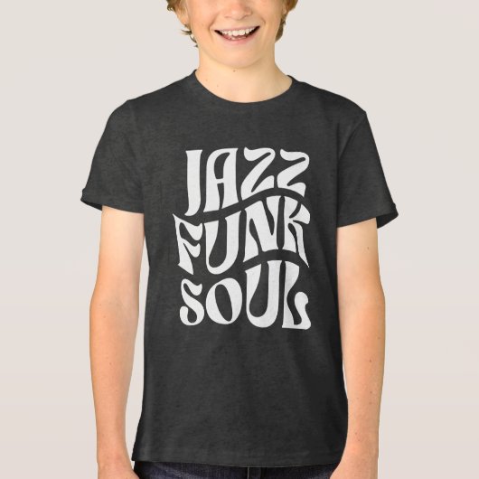 Jazz Funk Soul Typografie Tri-Blend Shirt (Voorkant)