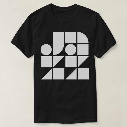 Jazz geometrisch minimaal ontwerp t-shirt (Design voorkant)