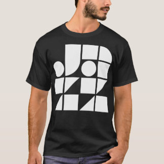 Jazz geometrisch minimaal ontwerp t-shirt