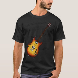 Jazz Gitaar Muziek Score Elektrische Gitarist Musi T-shirt