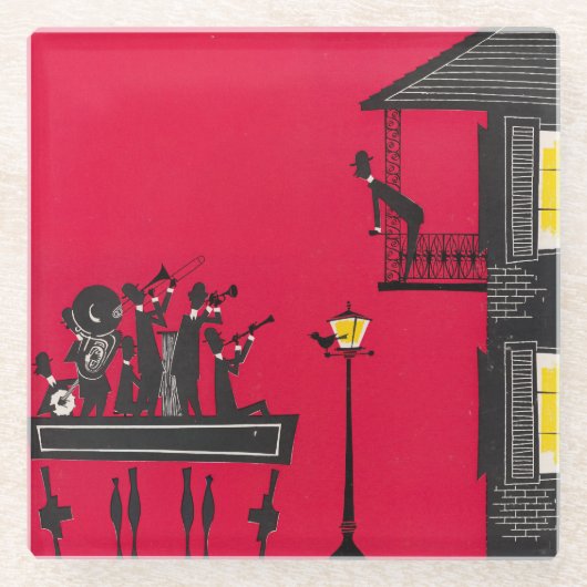 Jazz Glazen Onderzetter (Voorkant)