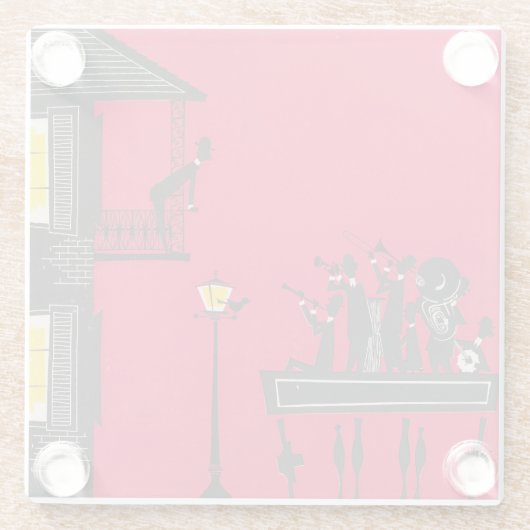 Jazz Glazen Onderzetter (Achterkant)