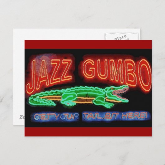 Jazz Gumbo Briefkaart (Voorkant / Achterkant)