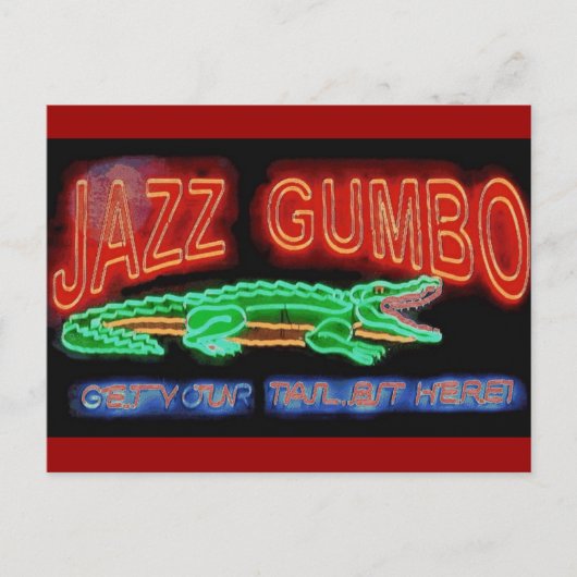 Jazz Gumbo Briefkaart (Voorkant)