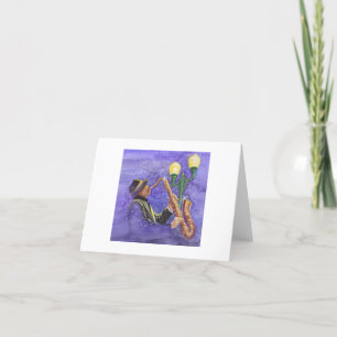 Jazz guy blanco wenskaart kaart