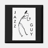 Jazz Guy Square Magnet (Voorkant)