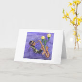 Jazz guy wenskaart kaart (Gele Bloem)