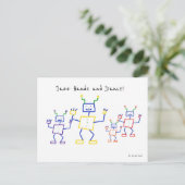 Jazz Hands en Dance Robots Briefkaart (Staand voorkant)