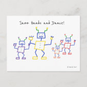 Jazz Hands en Dance Robots Briefkaart (Voorkant)