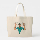 Jazz Hands Grote Tote Bag (Achterkant)