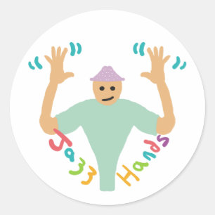 Jazz Hands Ronde Sticker
