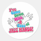 Jazz Hands! Ronde Sticker (Voorkant)