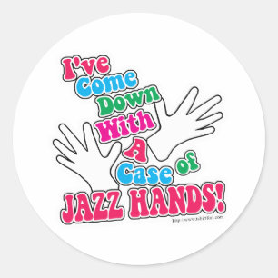 Jazz Hands! Ronde Sticker