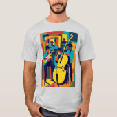 Jazz Harmony Canvas: Abstracte kunst T-shirt (Voorkant)