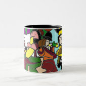 Jazz herfstkoffie tweekleurige koffiemok (Center)