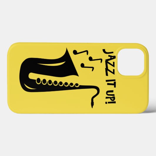 Jazz het omhoog saxofone Iphone 13 hoesje (Achterkant (horizontaal))