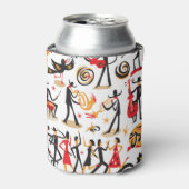 Jazz iconen set: witte achtergrond geïsoleerd blikjeskoeler (Blikje Voorkant)