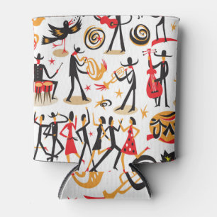 Jazz iconen set: witte achtergrond geïsoleerd blikjeskoeler