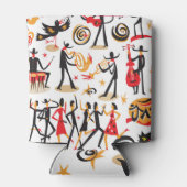 Jazz iconen set: witte achtergrond geïsoleerd blikjeskoeler (Achterkant)