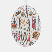 Jazz iconen set: witte achtergrond geïsoleerd glas ornament (Voorkant links)