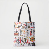 Jazz iconen set: witte achtergrond geïsoleerd tote bag (Voorkant)