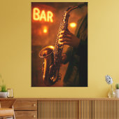 Jazz in Bar Lights Canvas Afdruk (Insitu (Woonkamer))