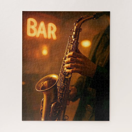 Jazz in Bar Lights Legpuzzel (Verticaal)