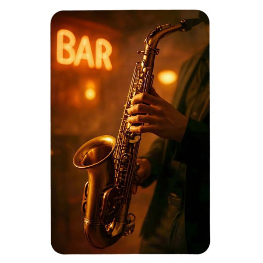 Jazz in Bar Lights Magneet (Verticaal)