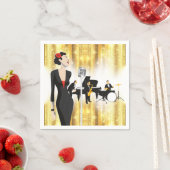 Jazz in het Park Cocktail servet, Muziek Thema Servetten (Insitu)