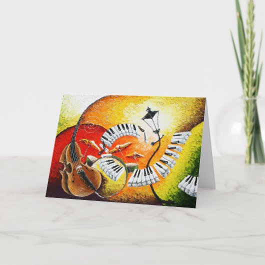 Jazz in het Wenskaart van Heuvels Kaart (Voorkant)