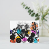 Jazz in Motion Abstract Briefkaart (Staand voorkant)