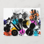 Jazz in Motion Abstract Briefkaart (Voorkant)