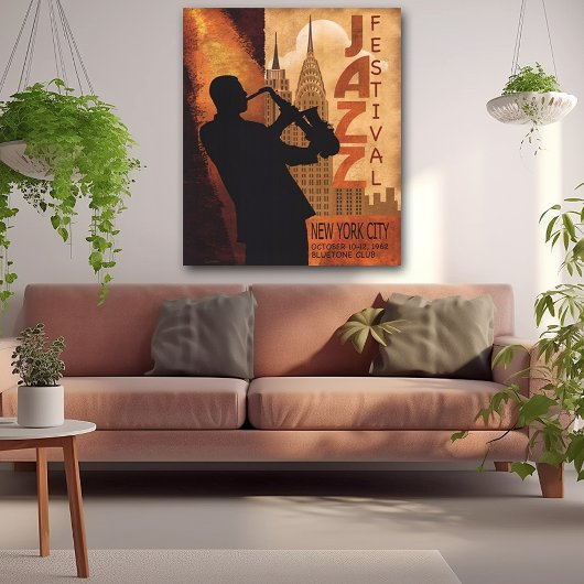 Jazz-in-New York Vintage Poster