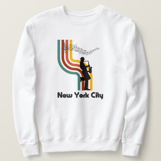 Jazz in NYC New York City Sweatshirt (Design voorkant)