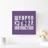 Jazz Instruction, aangepaste kleurenwandklok Vierkante Klok (Huis)