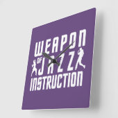Jazz Instruction, aangepaste kleurenwandklok Vierkante Klok (Hoek)