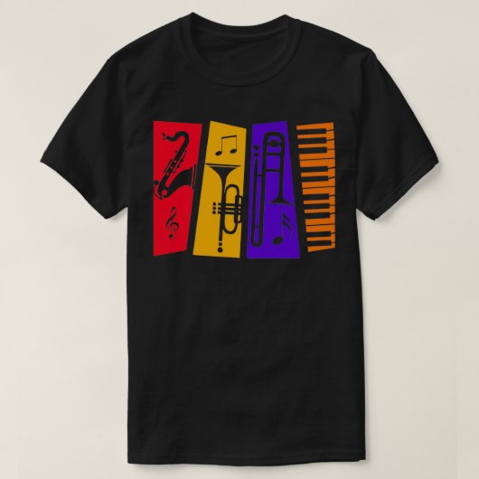 Jazz Instruments T-shirt (Design voorkant)