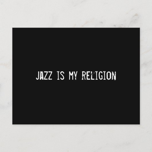 jazz is mijn religie briefkaart (Voorkant)